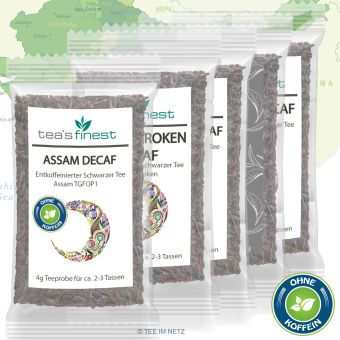 tea`s finest Probierset 2 Schwarzer Tee entkoffeiniert 5 x 4  Gramm