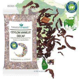 Schwarzer Tee Ceylon Vanille (entkoffeiniert) ca. 4 Gramm