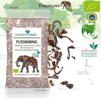 tea`s finest® Darjeeling* Pussimbing FTGFOP1 Sec. Flush  BIO ca. 4 Gramm