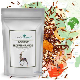 tea`s finest® Rooibos* Trüffel-Orange 100 Gramm