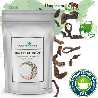 tea`s finest Darjeeling* Blatt TGFOP1 (entkoffeiniert) 100 Gramm