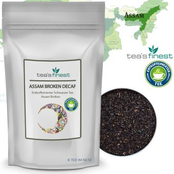 tea`s finest Schwarzer Tee Assam Broken (entkoffeiniert) 250 Gramm