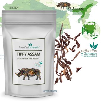 tea`s finest® Schwarzer Tee Tippy Assam TGFOP 1000 Gramm