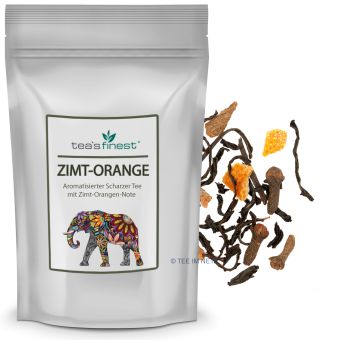 tea`s finest® Schwarzer Tee Zimt-Orange 100 Gramm