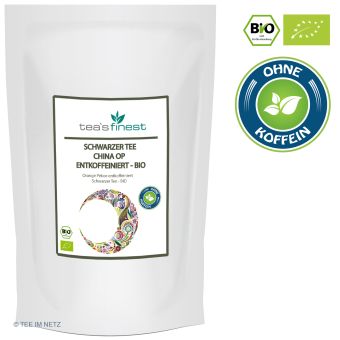 tea`s finest Schwarzer Tee China OP entkoffeiniert - BIO 