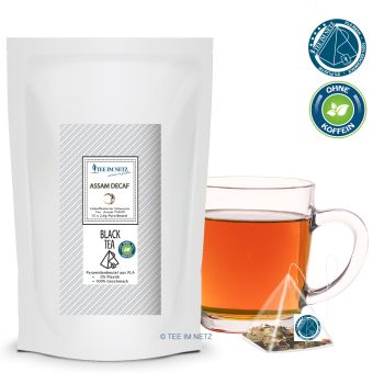 Schwarzer Tee Assam TGFOP1 Decaf (entkoff.) 15x2.4g Pyra-Beutel
