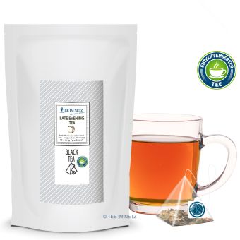 Schwarzer Tee Late Evening Tea Decaf (entkoff.) 15x2.4g Pyra-Beutel