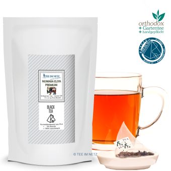 Schwarzer Tee Nuwara Eliya Ceylon OP Premium 15x2.1g Pyra-Beutel