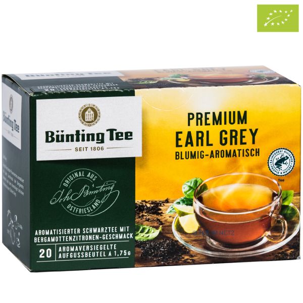Artikelbild 1 des Artikels “Bünting Tee Schwarzer Tee Premium Earl Grey / Bergamotte 20 x 1.75 g“