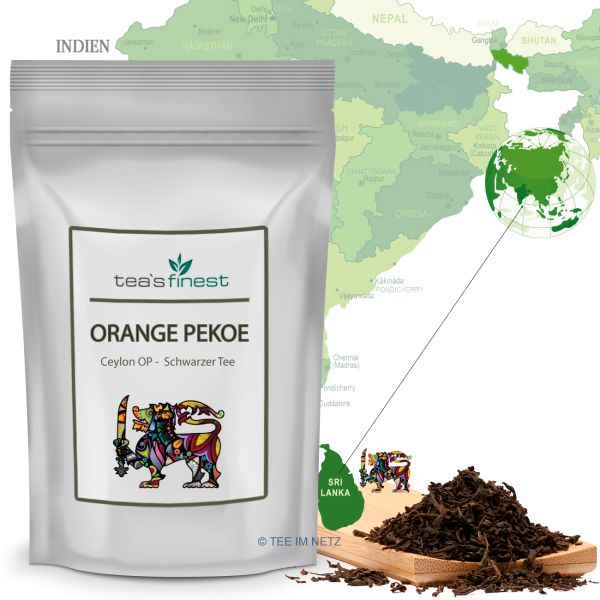 Artikelbild 1 des Artikels “tea`s finest Schwarzer Tee Ceylon Orange Pekoe OP 250 Gramm“