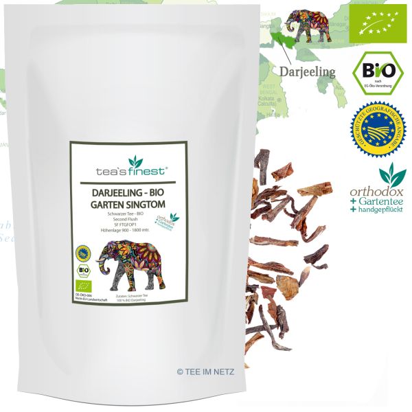 Artikelbild 1 des Artikels “BioLeaf Schwarzer Tee Darjeeling* Singtom SFTGFOP1-BIO 100 Gramm“
