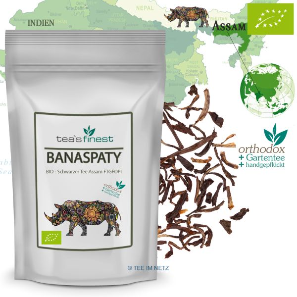 Artikelbild 1 des Artikels “tea`s finest Schwarzer Tee Assam Banaspaty FTGFOP1 - BIO 500 Gramm“