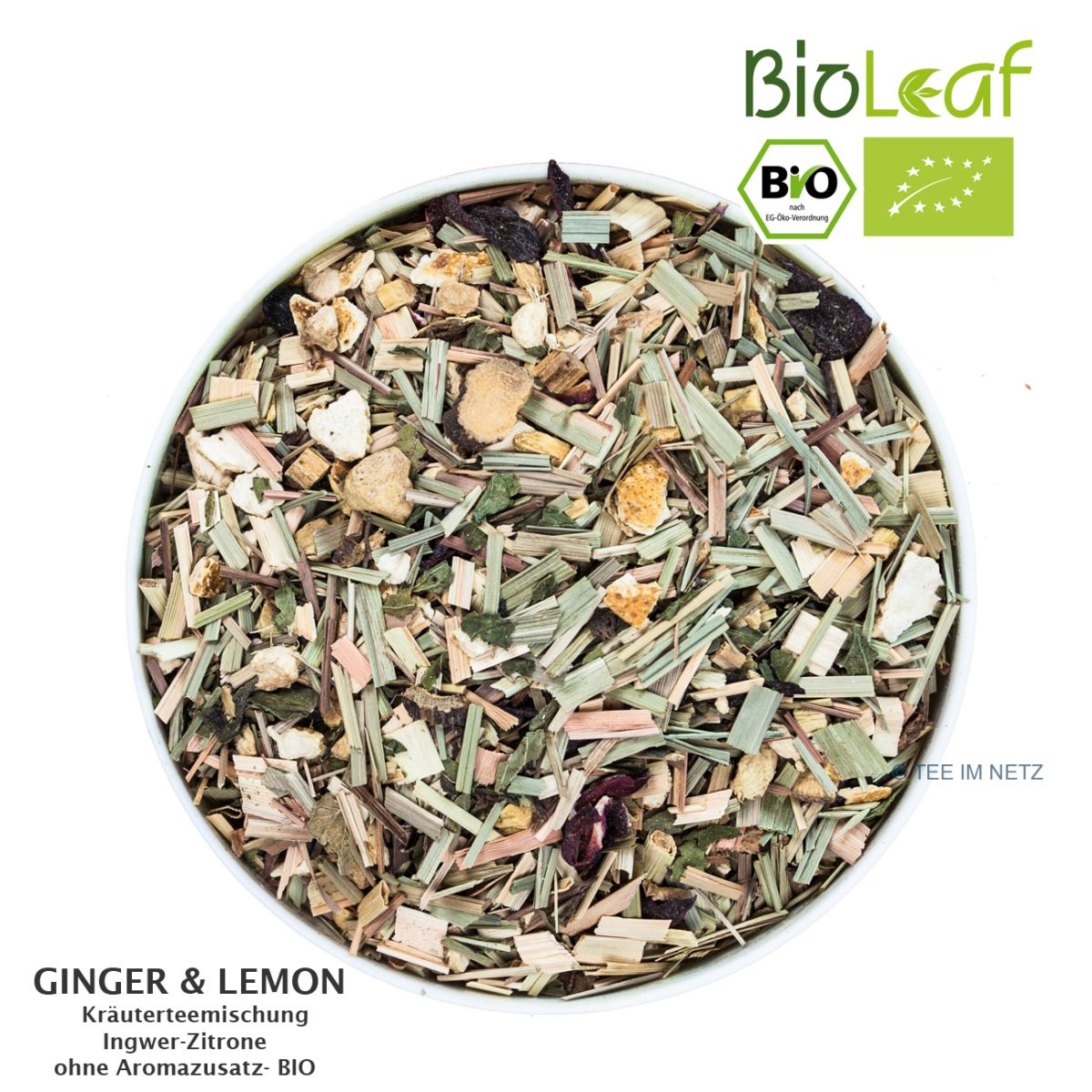 Artikelbild 2 des Artikels “BioLeaf Kräutertee Ginger & Lemon (Ingwer-Zitrone) - BIO 250 Gramm“