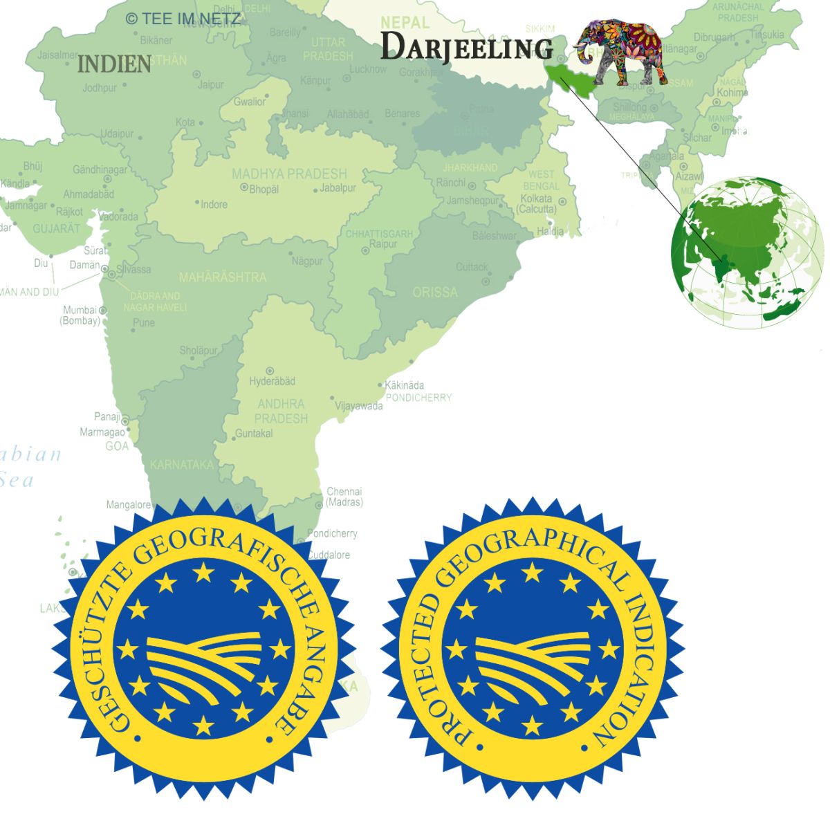 Artikelbild 2 des Artikels “Hampstead Tee Schwarzer Tee Darjeeling* Makaibari - BIO 100 Gramm“