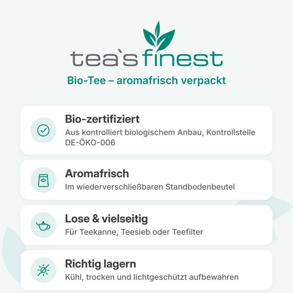 Artikelbild 3 des Artikels “tea`s finest Ceylon Blatt BOP1 entkoffeiniert - BIO 250 Gramm“