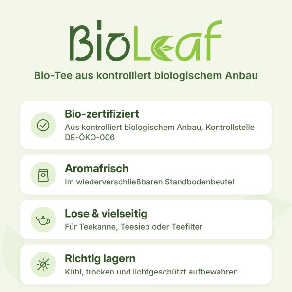 Artikelbild 4 des Artikels “BioLeaf Früchtetee Natur (ohne Aromazusatz) - BIO 100 Gramm“